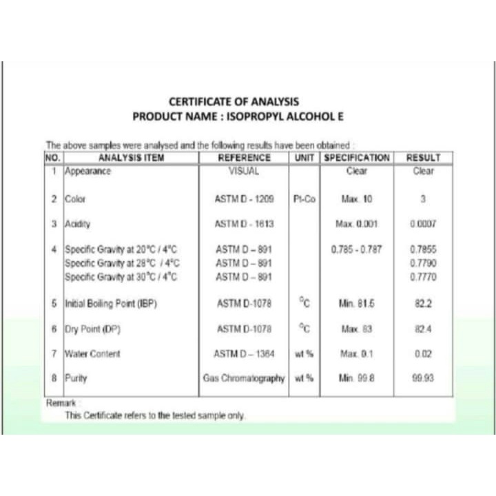 Isopropyl Alcohol 99% 5 Liter Alkohol IPA 99 Isopropil