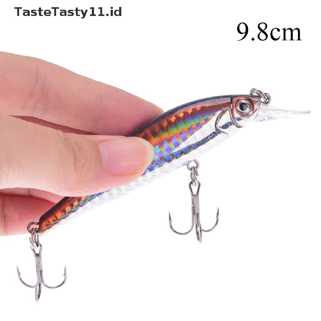 (TasteTasty) 1pc Umpan Pancing hard bait Bentuk Ikan Imitasi 3d Ukuran 9.8cm 12g