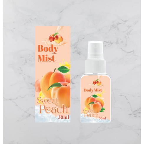 Kanzo - Parfum Body Mist Sweet Peach 30ml Premium / Parfum Peach 30ml Best Seller / Parfum Wanita Wangi Tahan Lama