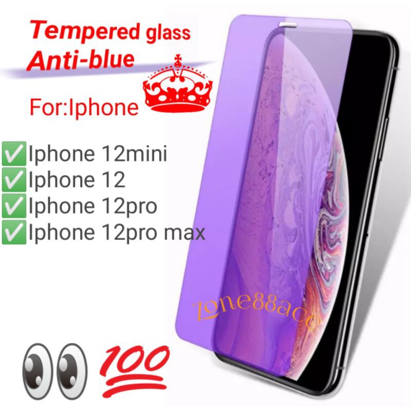 Antigores antiblue iphone 12pro 12mini 12 mini pro max tempered glass blue light Screen protector TG