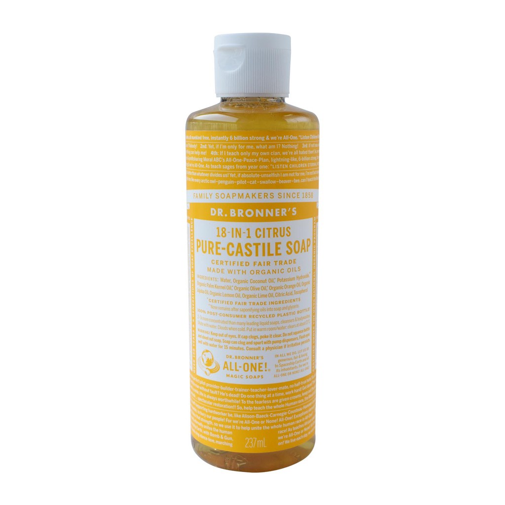 Dr. Bronners Citrus Orange Pure - Castile Soap 237 ml