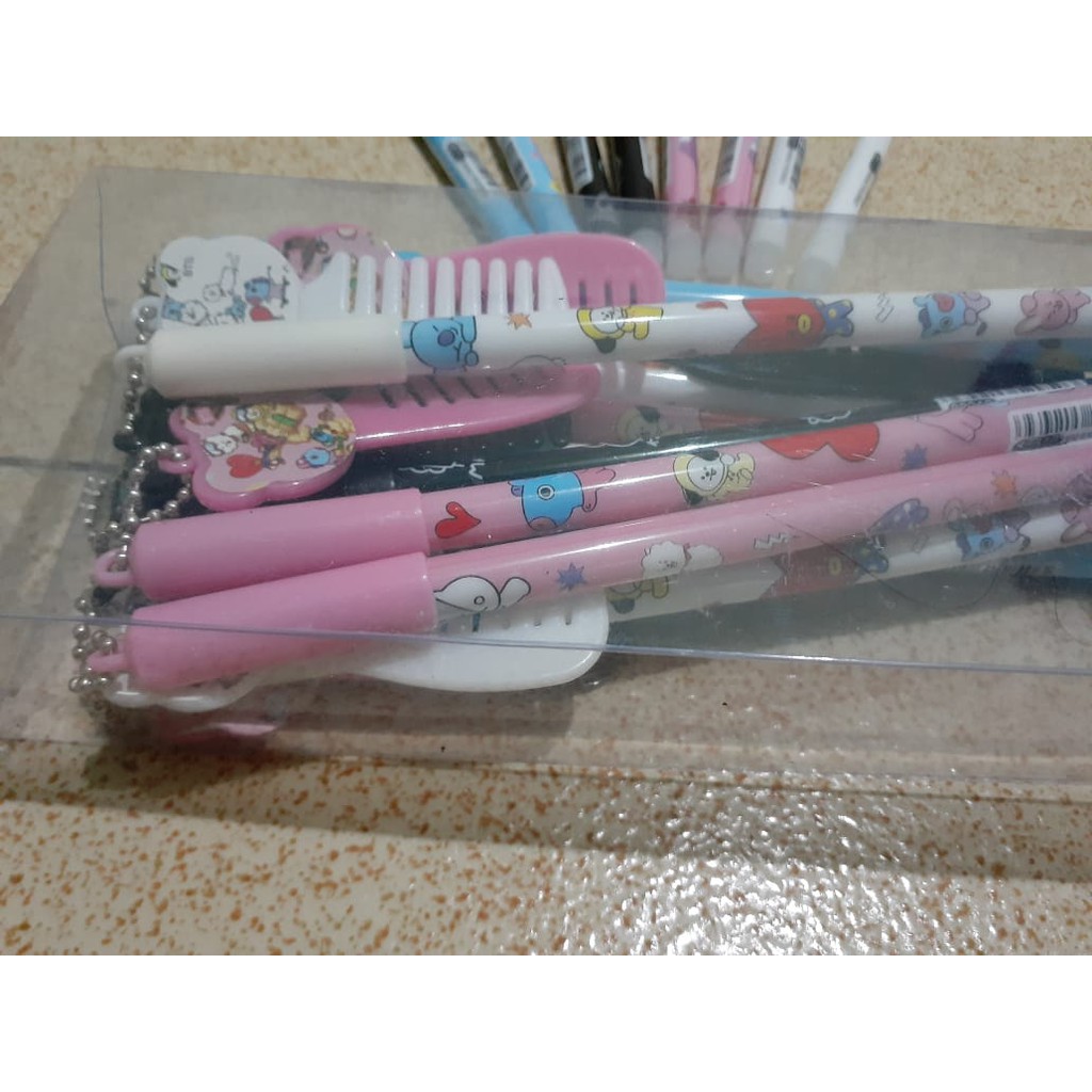 Bolpen Gel Pulpen Pena Notes BTS KPOP - BT21 Note Pen