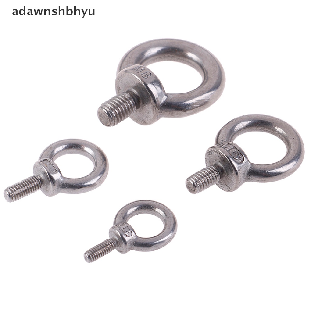 Adawnshbhyu 1Pc 304alat Sekrup Mata Angkat Laut Bahan Stainless Steel Ring Loop Hole Untuk Eyebolt