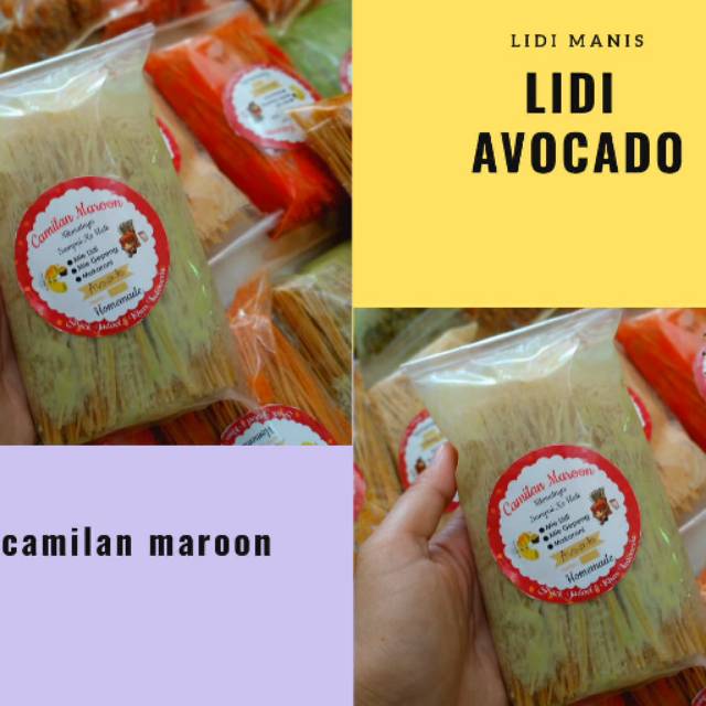 

Mie lidi camilan maroon