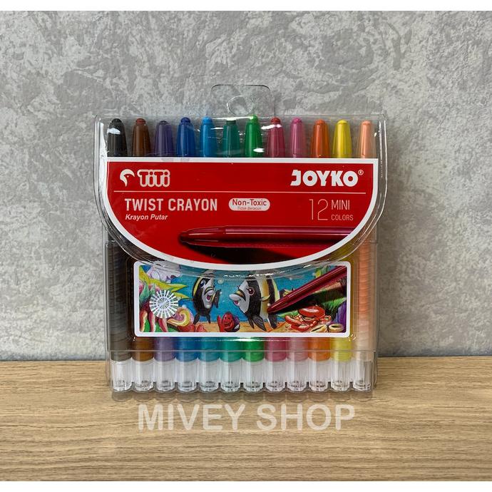 

gunturputra39 Twist Crayon Mini (Krayon Putar) 12 Warna Joyko TERLARIS TERPERCAYA ORIGINAL