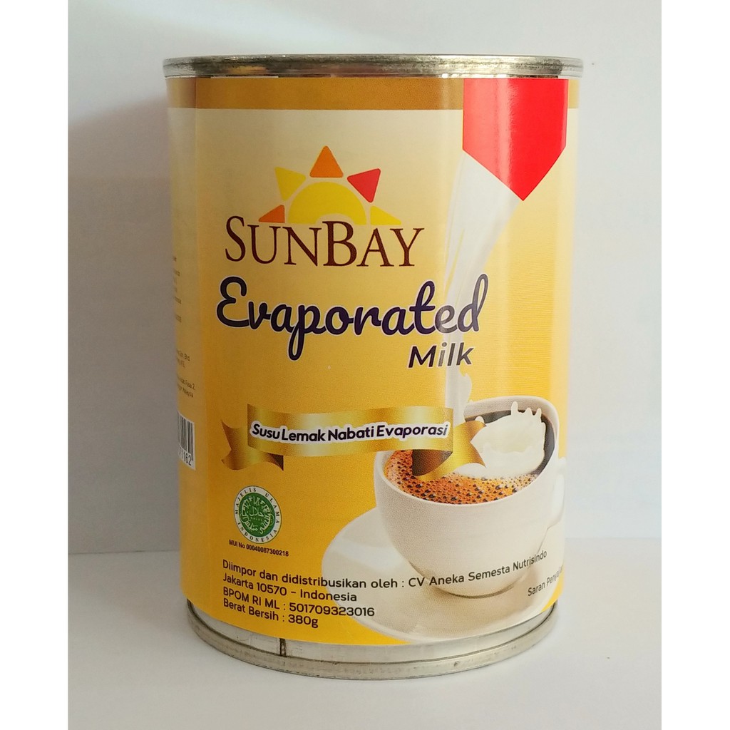 Jual SUSU EVAPORASI SUNBAY 380GR - EVAPORATED MILK Indonesia|Shopee