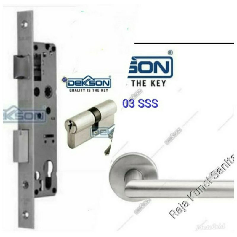Paket Lengkap Handle Roses Dekson LHTR 0003 SSS+Kunci MTS IL DL 8485 + Cylinder Dekson