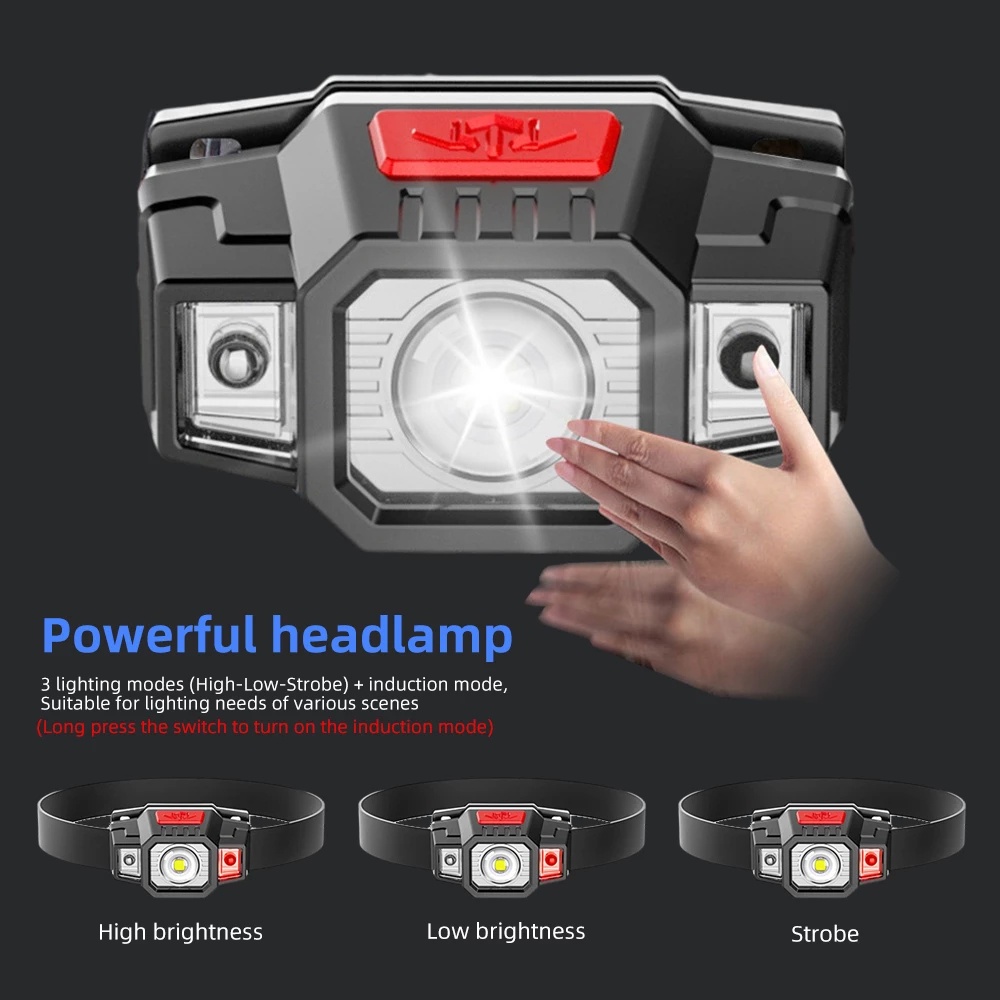 Senter Kepala LED Mini Portable Anti Air Charge USB Untuk Membaca Malam Hari