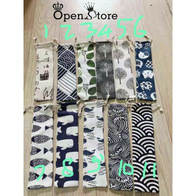 Ready Stock Pouch Travelling / Pouch Serut / Pouch Alat Makan / Kantong Belacu Serut