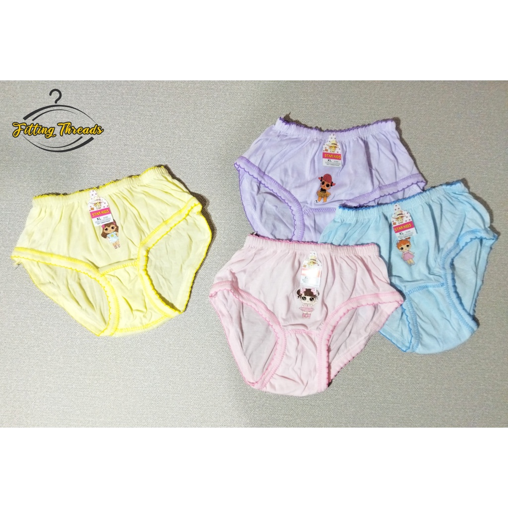 3 Pcs Daleman Celana Dalam Anak Perempuan Star Kids / CD Sempak Anak Cewek Polos Star Kids