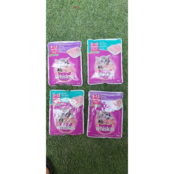 WHISKAS Junior makanan kucing basah kitten 80gr rasa tuna dan mackarel original Termurah