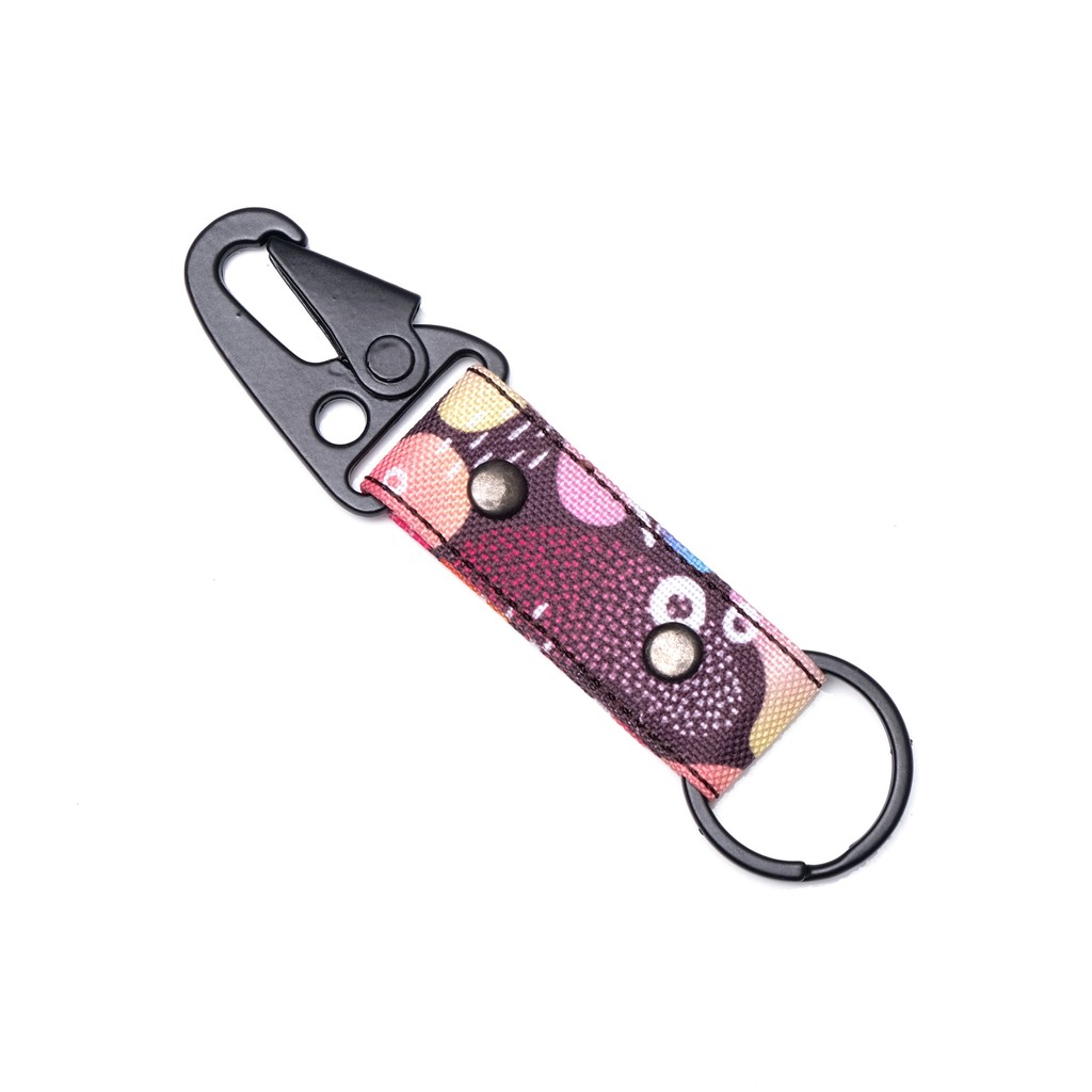 gantungan kunci carabiner kain motif - snaphook keychain - NKC229