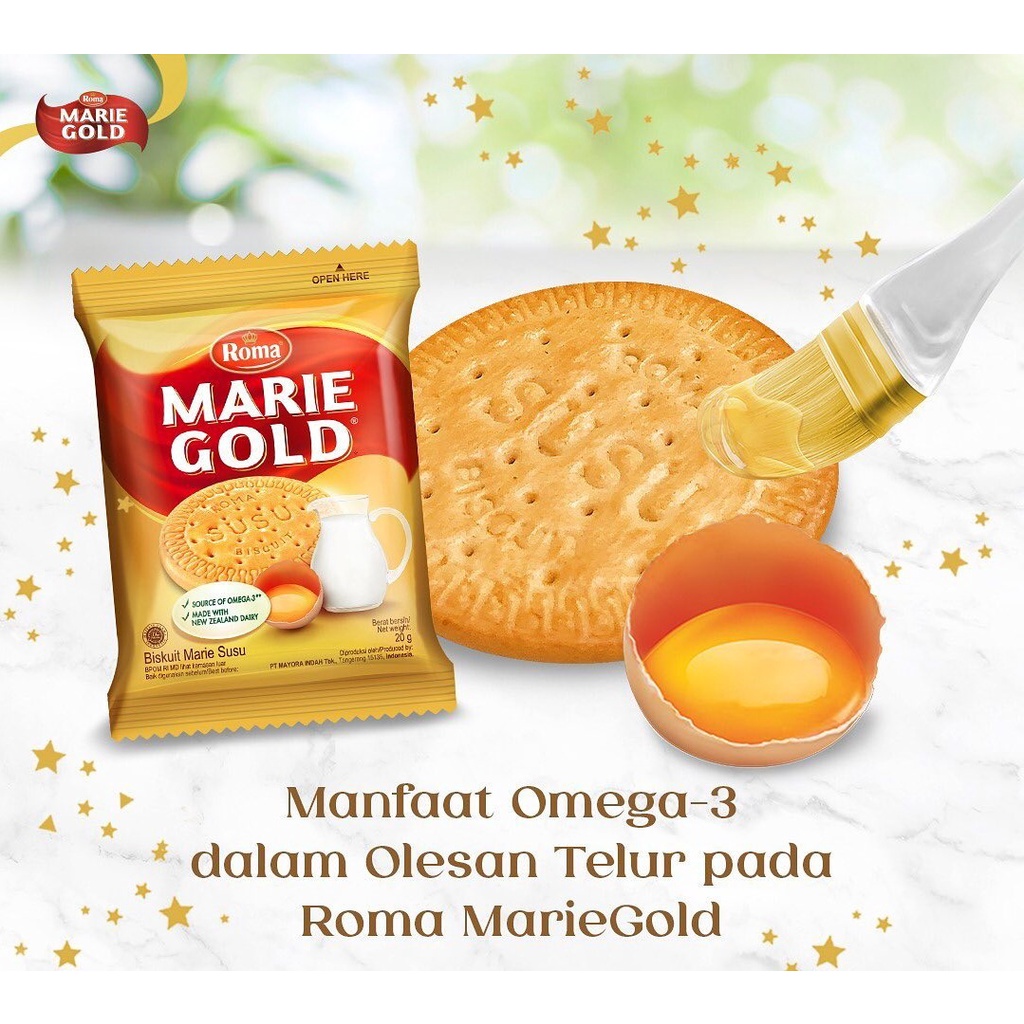 BISKUIT ROMA MARIE GOLD 20GR HALAL