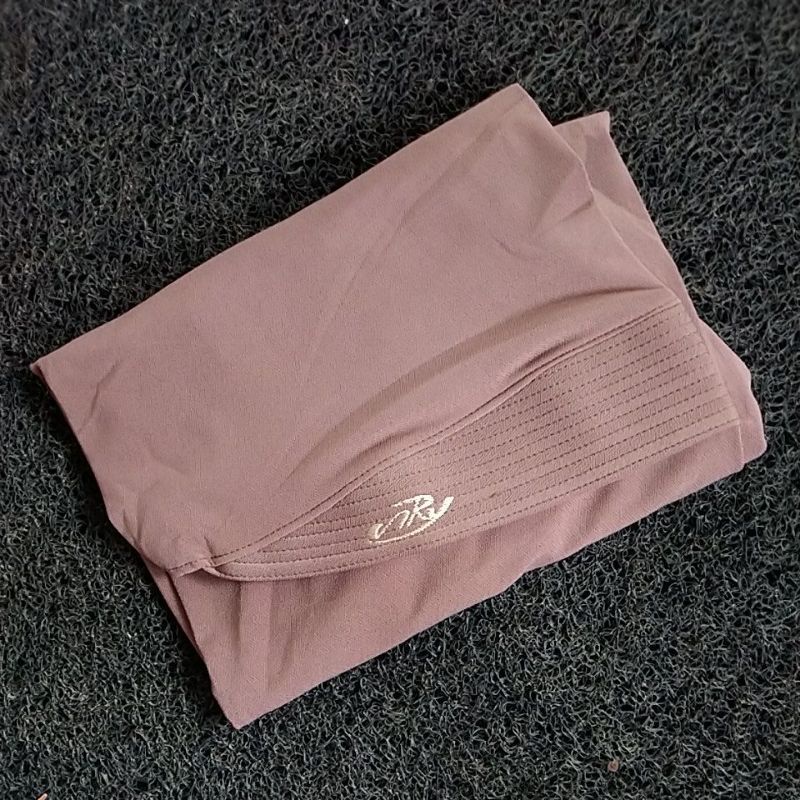 069 JUMBO SYAR'I ORI AREY HIJAB | JILBAB INSTAN KERUDUNG ORIGINAL-Dark Mocca