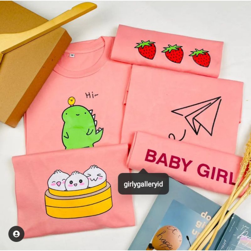 KAOS OVERSIZE PINK SALEM TSHIRT PANJANG & PENDEK