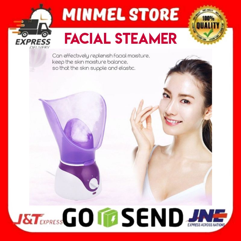 STEAMER WAJAH FACIAL UAP PELEMBAB KULIT MUKA VAPORIZER FACIAL STEAMER SAUNA SPA SALON UNGU