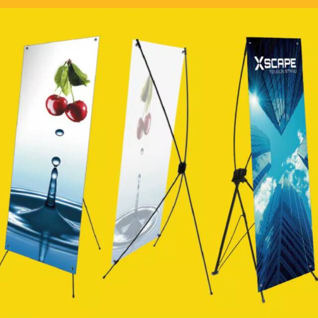 Custom Free Design Cetak Standing X Banner Y Banner Spanduk