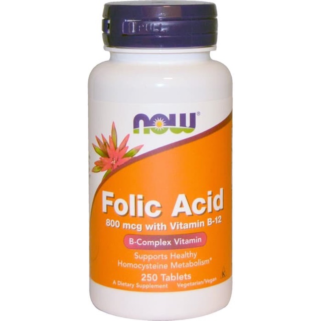 Jual Now Foods Folic Acid 800 Mcg Vitamin B12 B Complex 250 Tablet, Asam Folat, Vitamin Hamil ...