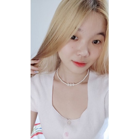 Starla Korean Pearl Choker Necklace Kalung Korea Mutiara