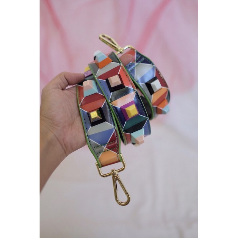 DEFECT SALE Rainbow Strap You Candy Stud Inspired GOLD HARDWARE/ Tali Tas Panjang/ Bag Strap