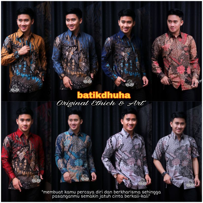 kemeja Batik Mens Wear Collection Pria lengan panjang batik crazy Rich