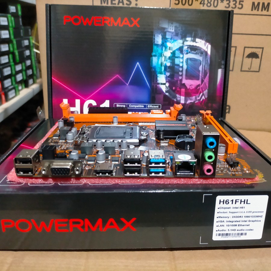 Motherboard Powermax H61 DDR 3 Socket LGA 1151