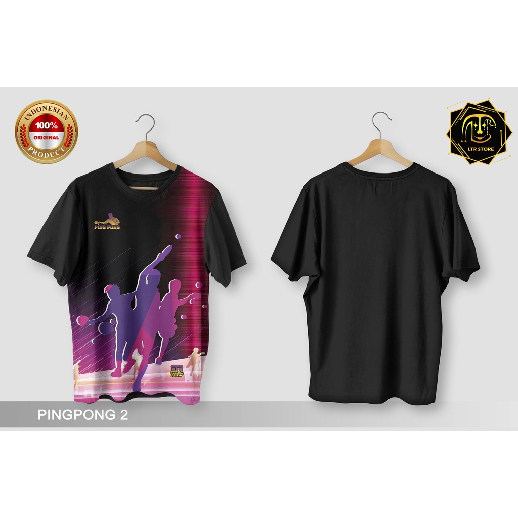 [ BAYAR DI TEMPAT ] BAJU PRINTING GAMBAR PINGPONG 2 - KAOS DISTRO ORIGINAL MOTIF OLAH RAGA SPORT SPO