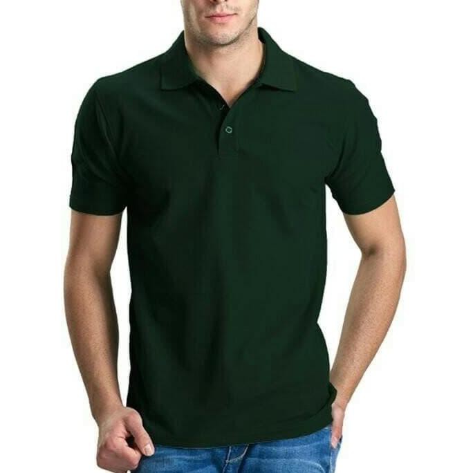 TERLARIS POLO SHIRT HIJAU ARMY DISTRO - KAOS BAJU KERAH PRIA