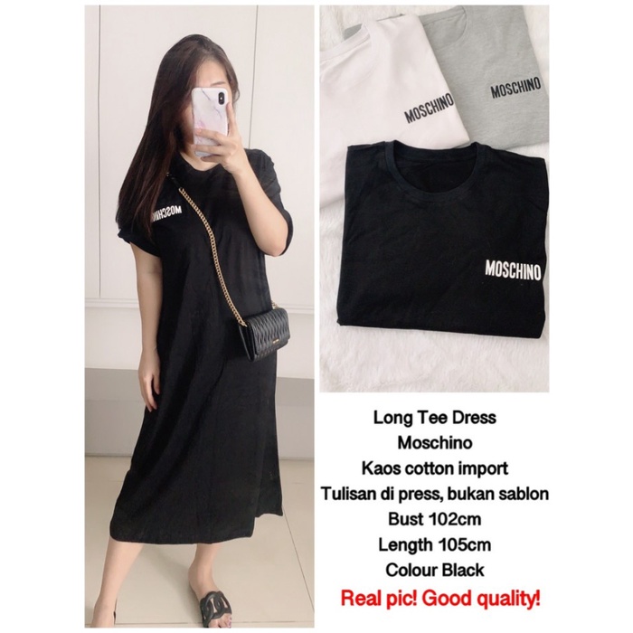 Dress Vintage Korean Dress Zefanya Korean Outfit Drees Korea Ala  ZQ159 Long Tee Dress Moschin Imp