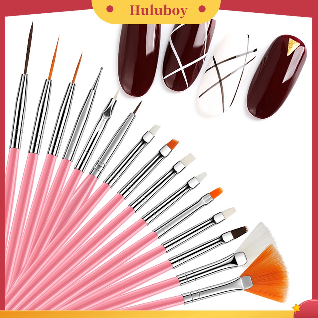 Huluboy Huluboy♡ 15pcs / Set Pen Perawatan Kuku Bahan Plastik Ramah Kulit Untuk Manicure