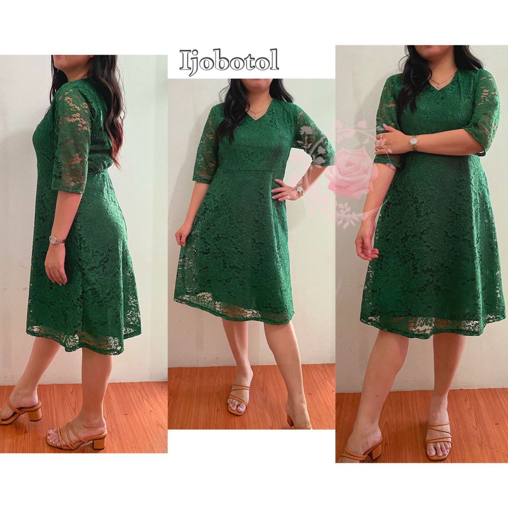 DRESS VIOLA BRUKAT FASHION WANITA / PAKAIAN PESTA  FORMAL KASUAL / GAUN KEBAYA