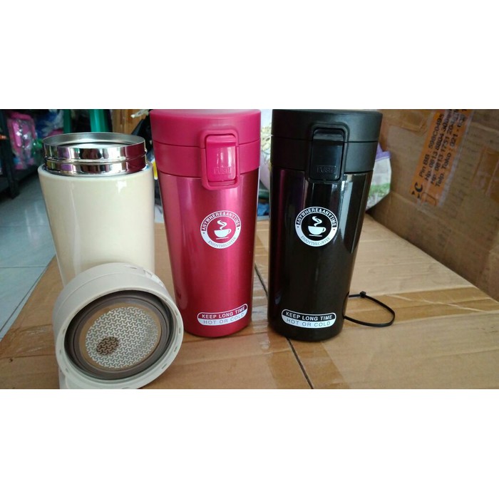 FREE BUBLE TERMOS KOPI / TERMOS AIR PANAS DINGIN COFFEE 380ML (sekilo 6pcs)