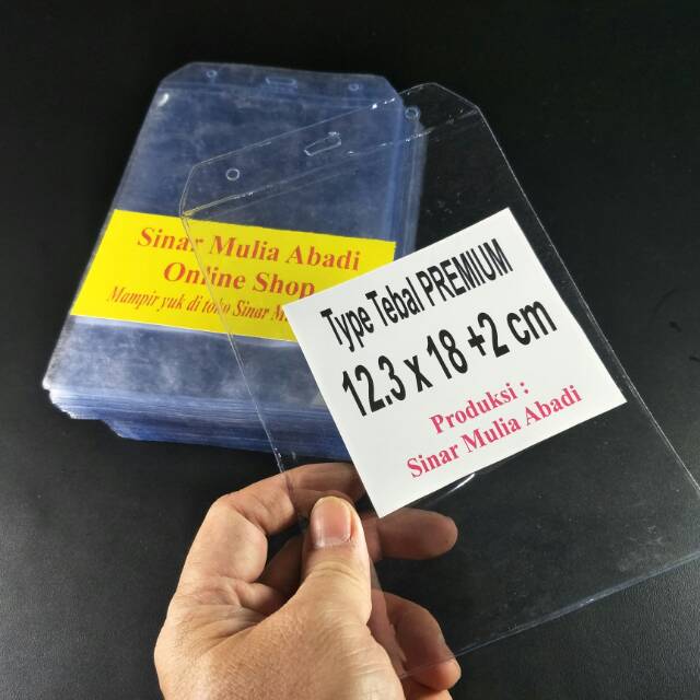 

Plastik Nametag 12.3x18 + 2 / 12.3x20 / Kantong Panitia / Tanda pengenal / pak isi 100
