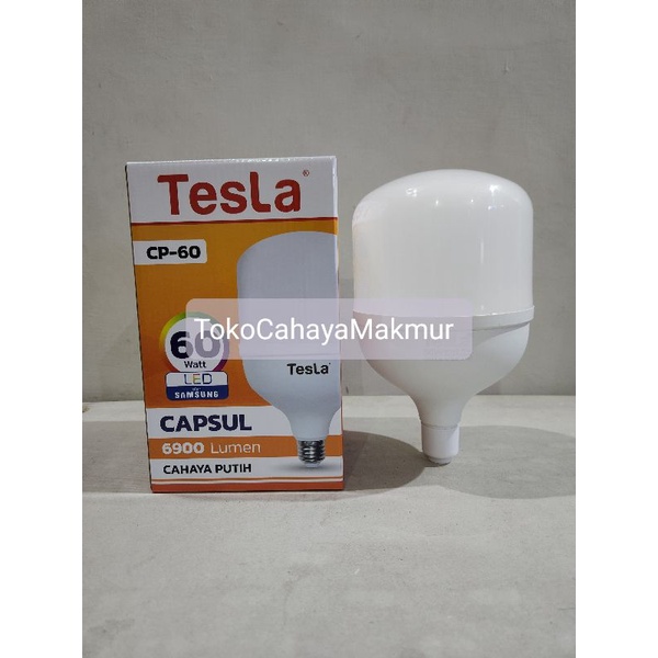 Lampu LED Bohlam Capsul 60w 60watt Tesla Cahaya Putih Hemat Energy