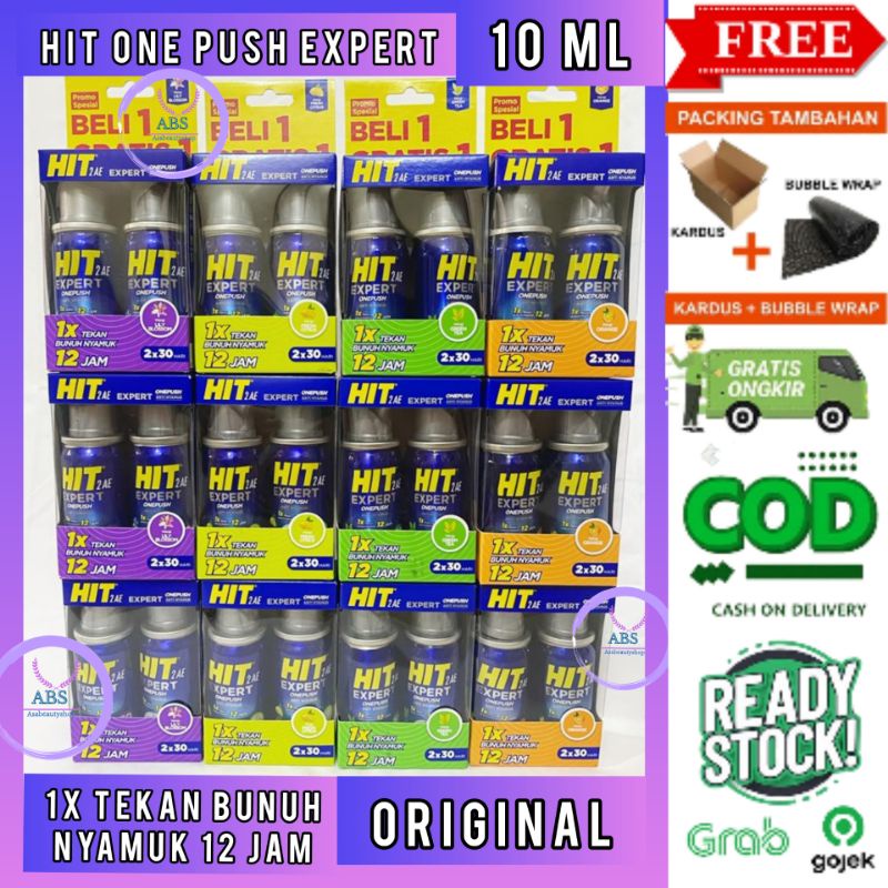 HIT One Push Expert Anti Nyamuk 10ml Buy1 Get1 original 1x Bunuh Nyamuk 12jam | hit one push buy 1ge