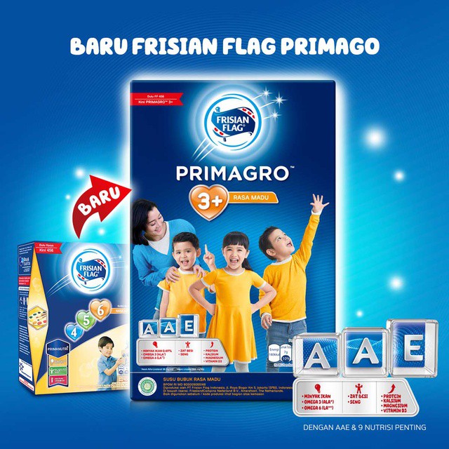 FRISIAN FLAG PRIMAGRO 3+ MADU/VANILA/COKLAT 750GR