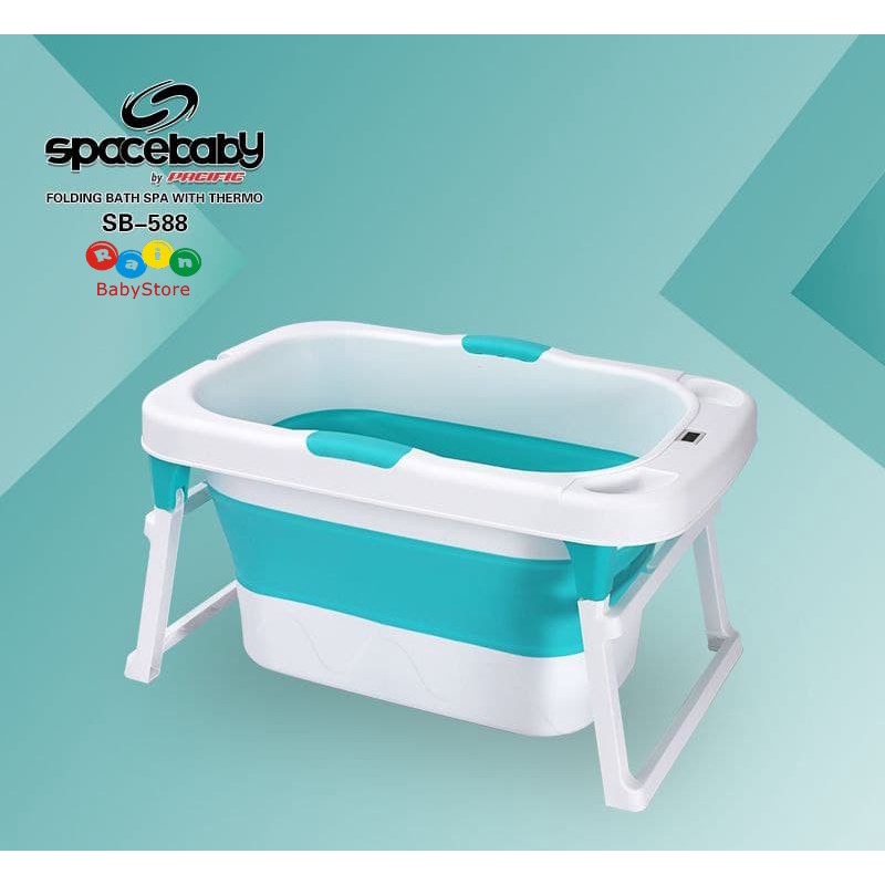 Space Baby Folding Bath with Thermo SB-588 / Bak Mandi Lipat dengan Sensor Suhu Bayi (Tersedia varian warna)