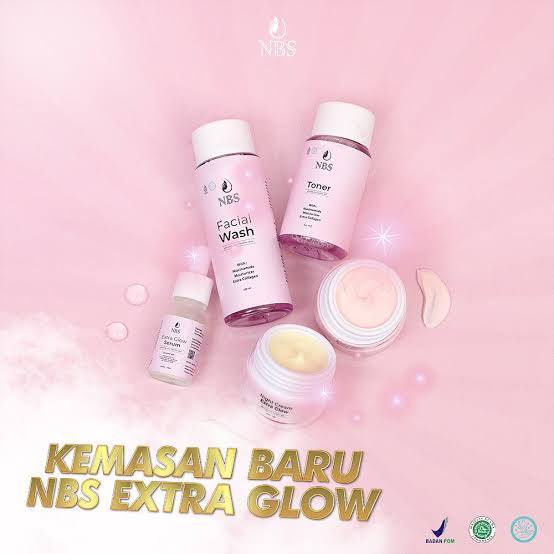 Paket Skincare Cream Wajah NBS Paket Extra Glow With Serum