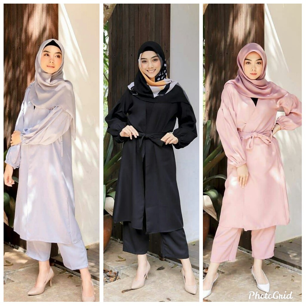 Zeta Setelan Atasan Dan Bawahan Celana Wanita Mosscrepe