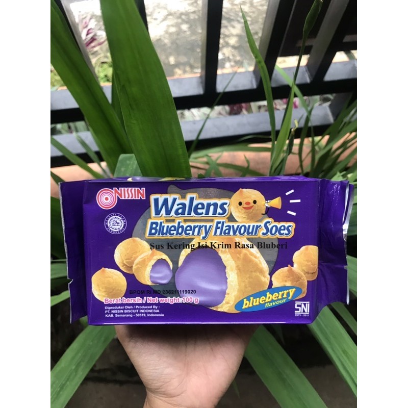 

nissin walens blueberry 100gr/ walens bluebery soes 100gr/ nissin bluebery