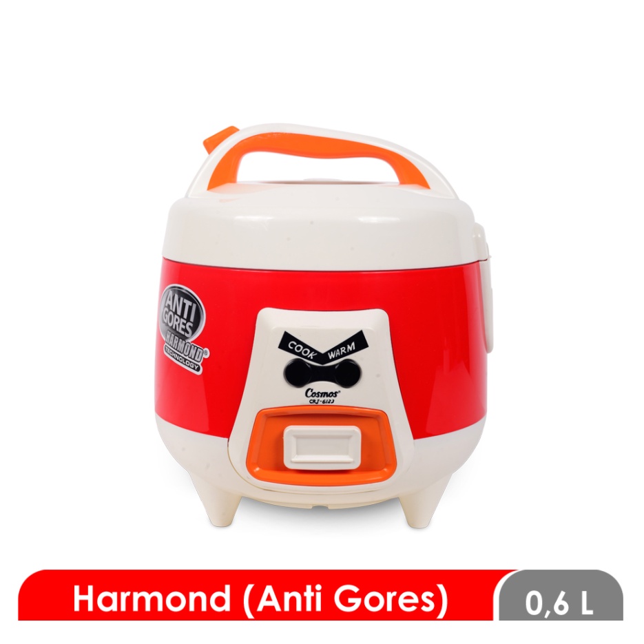 Rice Cooker Magic Com Cosmos Harmond Anti Gores Kapasitas 0.6 Liter CRJ 6123 / CRJ-6123