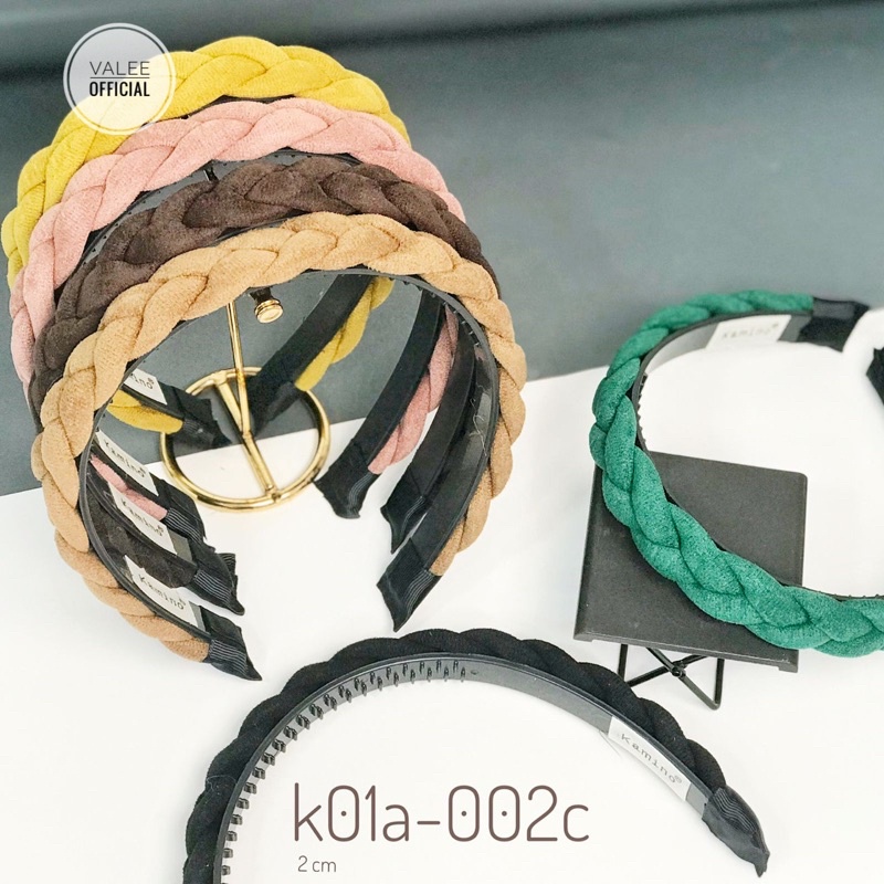 Bando Lebar Kepang Polos Import Wanita Gaya Korea Aksesoris Rambut