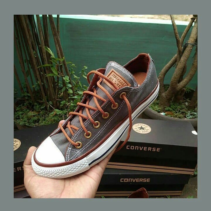 Sepatu Converse Premium Grey Import Vietnam Sneakers Casual Pria Wanita Kerja Kuliah Hangout Santai