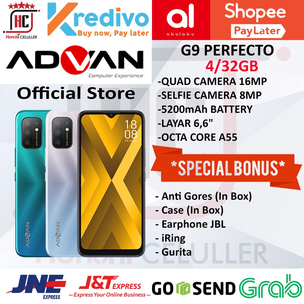 ADVAN G9 PERFECTO 4/32 GB GARANSI RESMI ADVAN INDONESIA