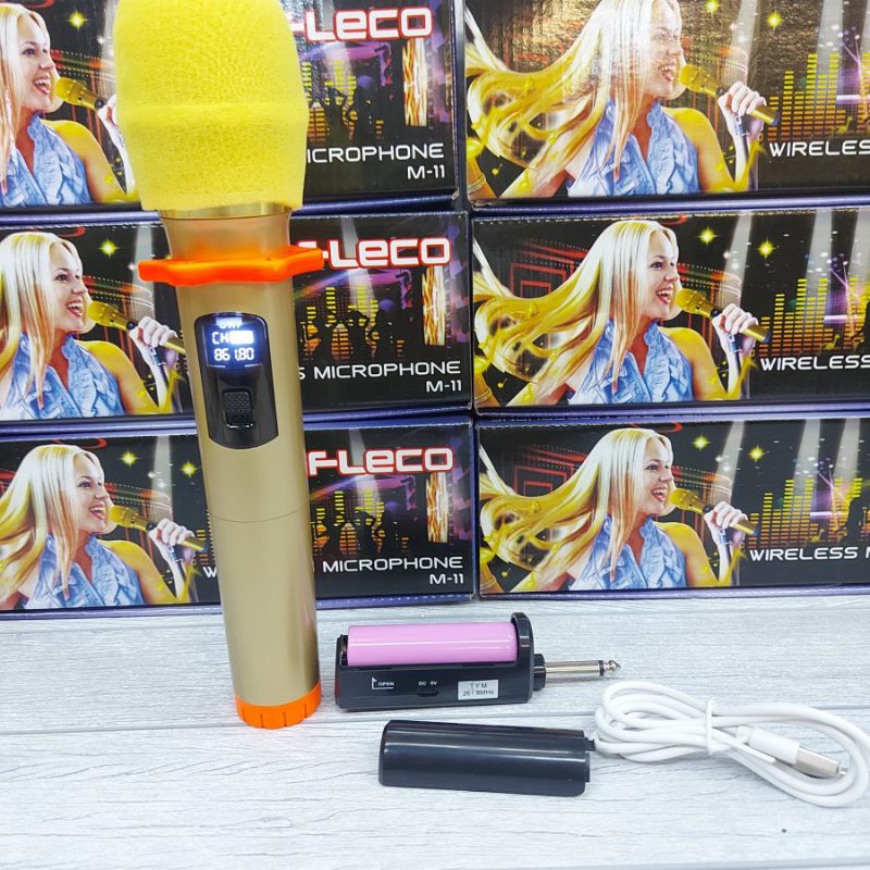 TERMURAH MIC WIRELESS FLECO M-11 Cocok untuk semua speker ukuran jek 6.6mm