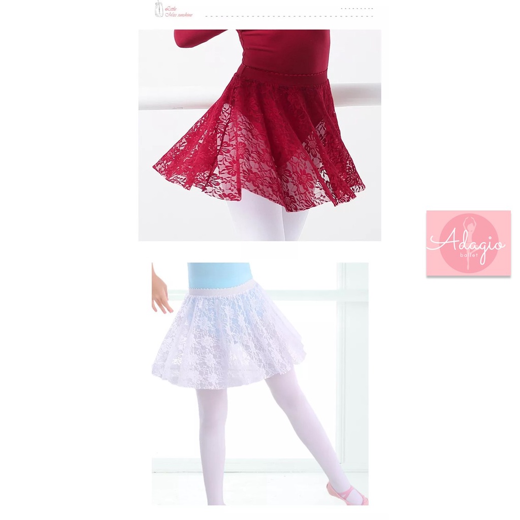 ROK RENDA BALET ANAK - WRAPSKIRT SOFT LACE KIDS BALLET GYM DANCE