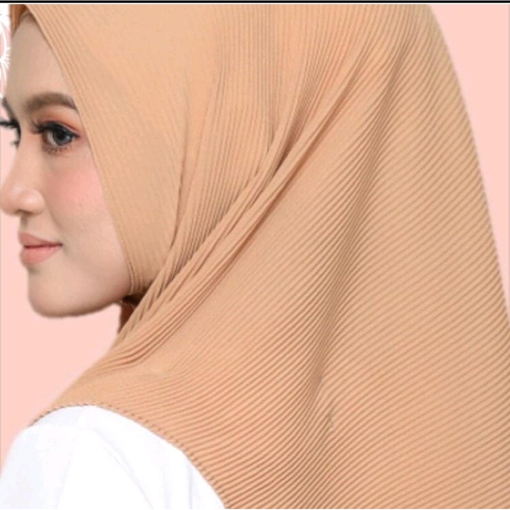 hijab instan bergo full pliskit ceruty babydoll tanpa tali