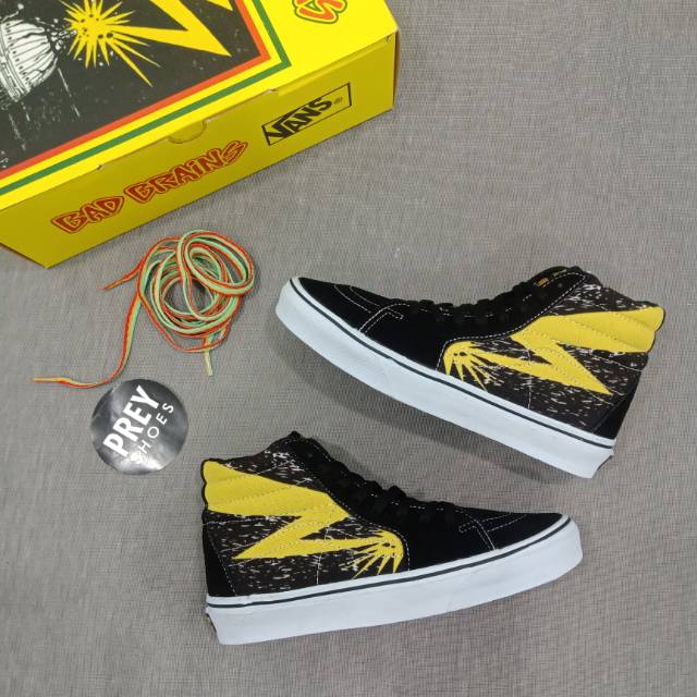 VANS SK8 HI X BAD BRAINS BLACK YELLOW