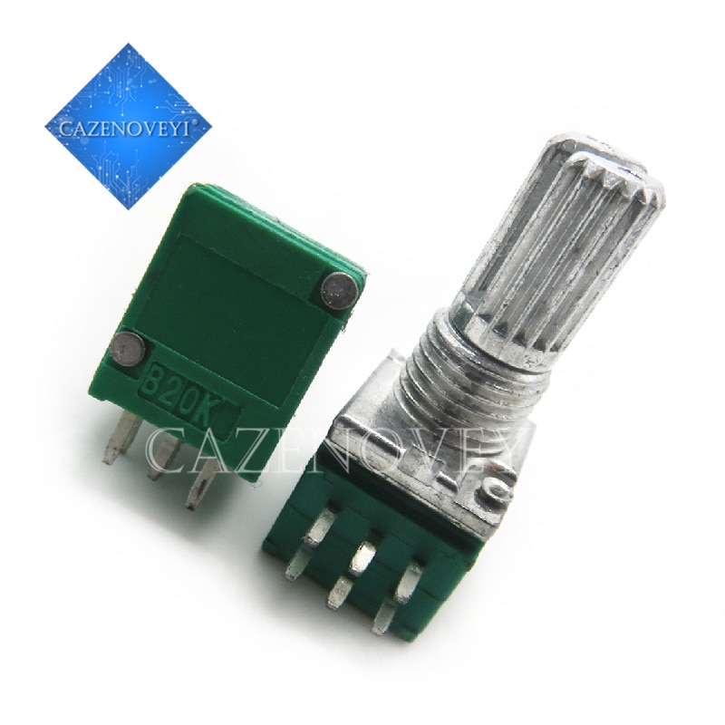 5pcs/lot RK097G 5K 10K 20K 50K 100K 500K B5K with a switch audio 6pin shaft 15mm amplifier sealing potentiometer In Stock