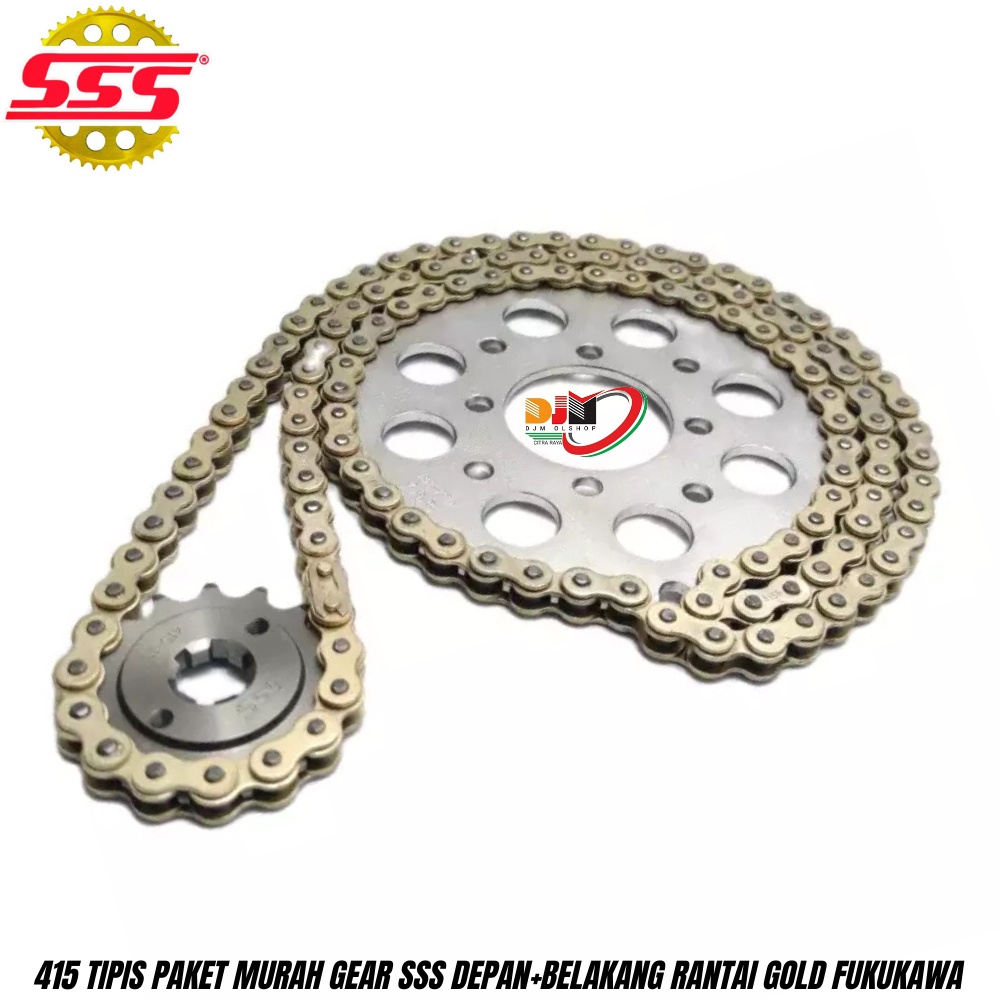 Gear Set Paket SSS Rantai Gold Suzuki Smash Shogun 125